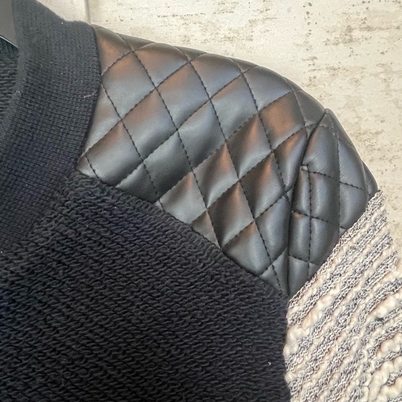 DREW Moto Jacket Italian Fabric Small Made in USA Black and White Tweed - Picture 11 of 13